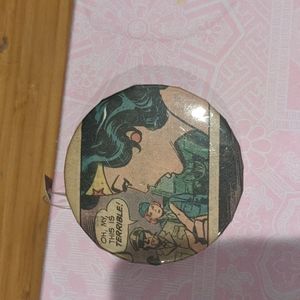 Pin made from vintage Wonder woman comic